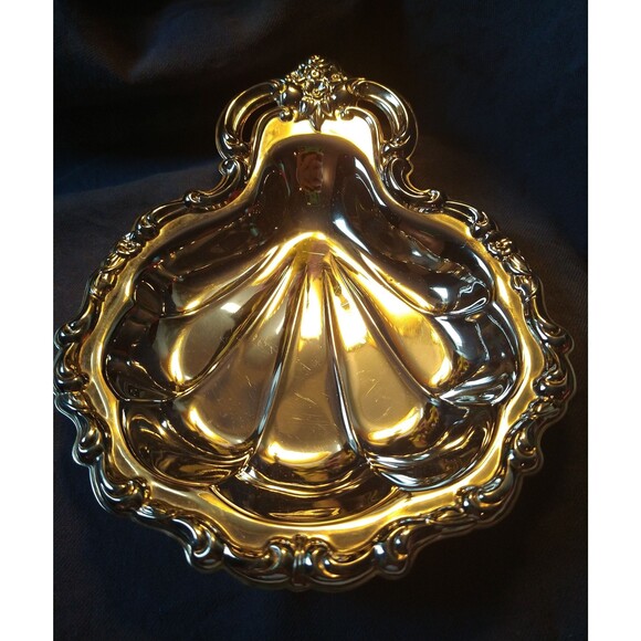 Vintage Silver Plated Shell Trinket Tray Countess Design International Silver - Picture 1 of 5